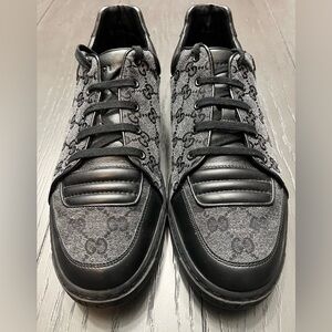 Gucci cloth sneakers with leather trim. Gucci size  10.5.